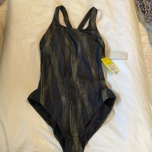 One piece athletic swimsuit
